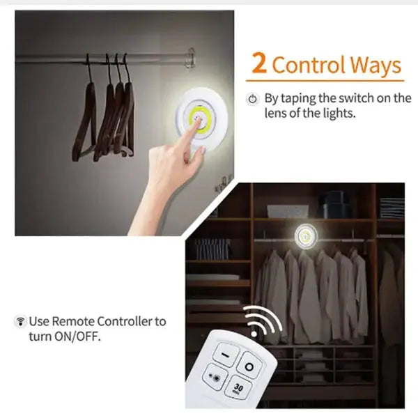 Wireless LED Night Light with Remote Control – Dimmable, Rechargeable & Easy to Install - BaytNova
