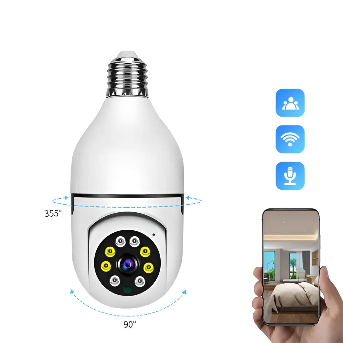 Night Vision Wireless Bulb Camera My Store