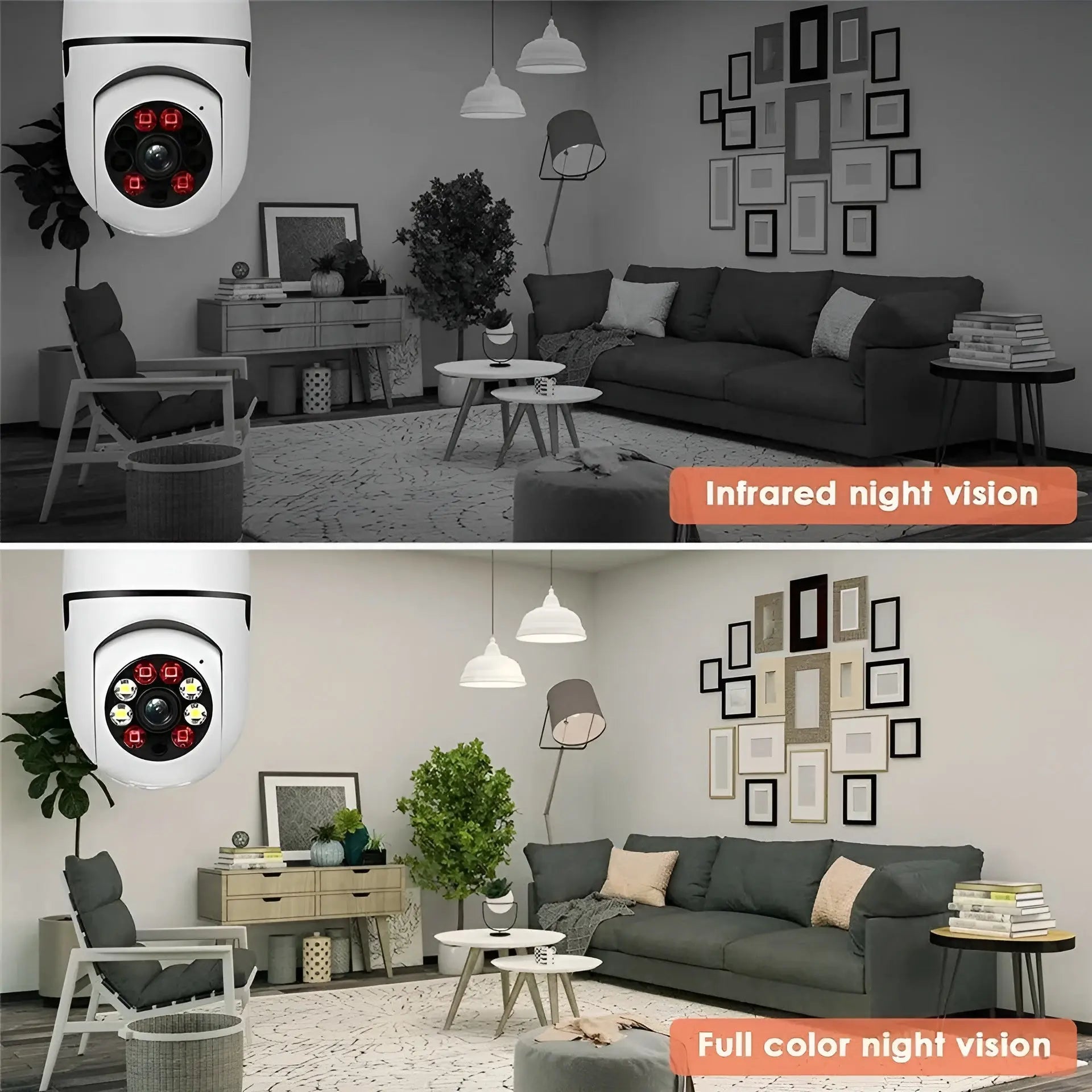 Night Vision Wireless Bulb Camera My Store