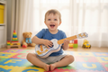 Toddler Playing Guitar